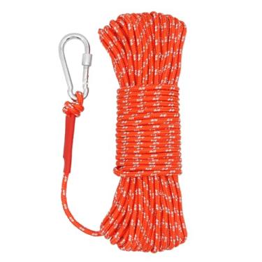 Imagem de NewDoar Corda flutuante marinha de 6 mm – Laranja refletiva trançada dupla de alta resistência para passeios de barco, acampamento, âncora, pesca, ancoragem, resgate, corda de barco de alto desempenho