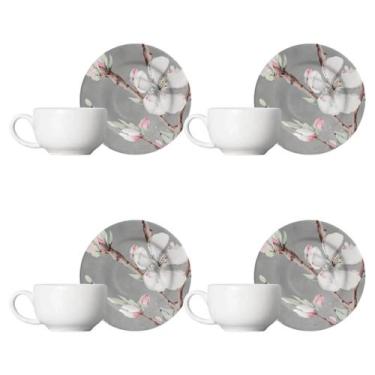 Imagem de Conjunto 4 Xicaras Chá C/pires Sakura Alleanza 200 ML