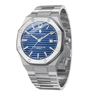 Imagem de Relógios masculinos automáticos, mecânicos, de aço inoxidável, 50 m, à prova d'água, luminoso, data, clássico, luxuoso, para negócios, vestido de pulso, presentes elegantes para homens, Pulseira