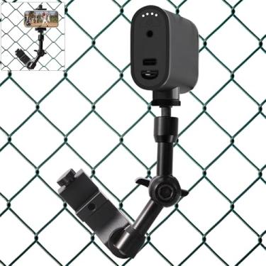 Imagem de Kit de montagem de alumínio Mevo Start com pontos de montagem duplos de 1/4, compatível com GoPro/celular, braço de metal para gravação de beisebol/softbol e jogos de tênis