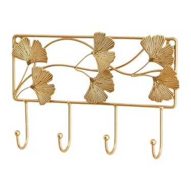 Imagem de MotiveTech Gancho de Parede Decorativo Fácil de Instalar Organizador de Parede Cabideiro Cabide para Quarto Dormitório Sala de Estar Escritório, Quadrado 4 Ganchos, Tamanho real