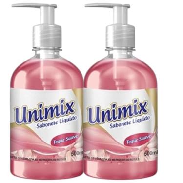 Imagem de Kit 2x Sabonetes Líquidos Unimix Toque Suave 500ml – Hidratação, Perfume e Proteção para suas Mãos