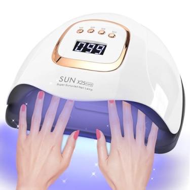 Imagem de Lâmpada de unha LED UV 380W, secador de unhas profissional em gel com 81 contas, luz UV para unhas com 4 configurações de temporizador, gel de cura de esmalte com sensor automático