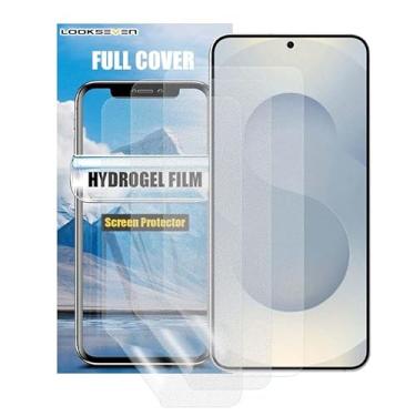 Imagem de LOOKSEVEN Pacote com 3 películas de hidrogel fosco para Samsung Galaxy S8 e S9, película protetora de alta sensibilidade (não película temperada)