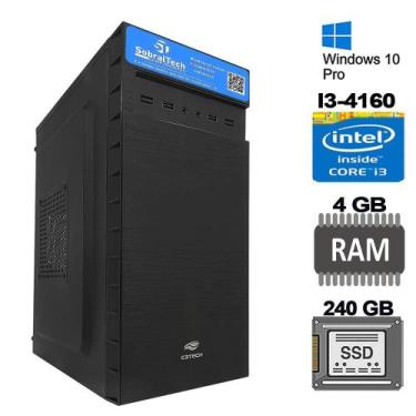 Imagem de Computador Core I3 4160,Ssd 240Gb, Ram 4Gb, Mouse Pad - Sobraltech