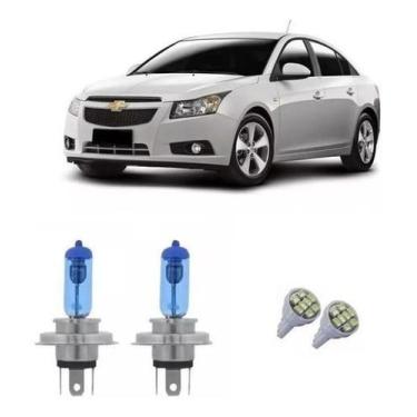 Imagem de Par Lâmpada H4 Super Branca 8500K + Led Cruze 2011 À 2014 - Techone
