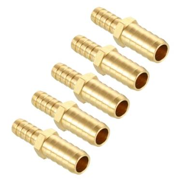 Imagem de Kozelo Pacote com 5 acessórios de mangueira de latão Farpas de mangueira de 2,5 cm para conexões de 3/10.2 cm para máquinas domésticas, banheiras de massagem e sistemas de irrigação