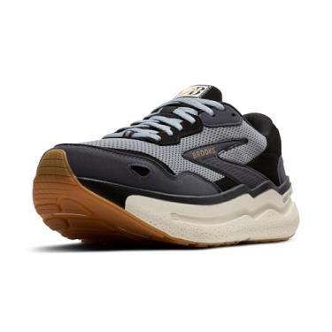 Imagem de Brooks Ghost Max Tênis de corrida e caminhada masculino de camurça/couro neutro, Preto/Primer/Biscuit, 40