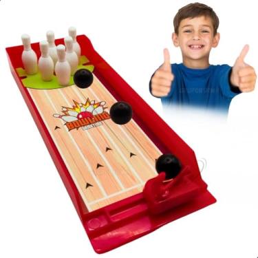 Imagem de Jogo Educativo Infantil Mini Futebol Basquete Boliche Jogos de Mesa Portáteis Brinquedo Educativo Colecionáveis Presente Natal Aniversário Dia das Crianças Família Jogos de Tabuleiro (Boliche)