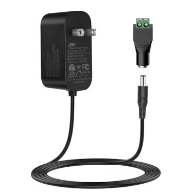 Imagem de Adaptador de fonte de alimentação de 12V 2A, adaptador de 1,8 m, transformador CC com pontas de 5,5 mm x 2,1 mm para fita de LED, câmera de segurança, câmera CCTV, DVR NVR, adaptador de substituição