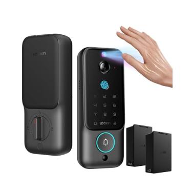 Imagem de Lockin Cadeado inteligente Veno Plus com duas baterias intercambiáveis, alimentação de 6 meses, campainha de vídeo e câmera 2K 180°, entrada de palma/impressão digital, Wi-Fi integrado, controle de