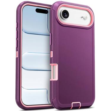 Imagem de Jelanry Capa para iPhone Air 5G 6,5 polegadas 2025, resistente e de camada dupla à prova de choque proteção à prova de quedas com porta antipoeira armadura de arranhões capa traseira para Apple iPhone