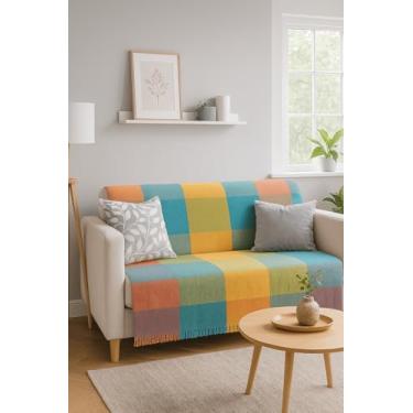 Imagem de Manta De Sofá E Cama Aconchegante Luxo Gigante 2,40x1,80 (Arco-Iris, Casal)