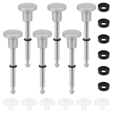 Imagem de KHZSPP 6 conjuntos de kit de reparo de desviador de bico de banheira, incluindo 6 hastes de válvula de desvio, 6 vedações e desviadores de chuveiro, peças de reposição de reparo de banheira de