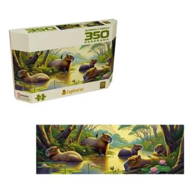 Imagem de Jogo Quebra Cabeça Panorama Capivaras 352 Peças 04854 - Grow