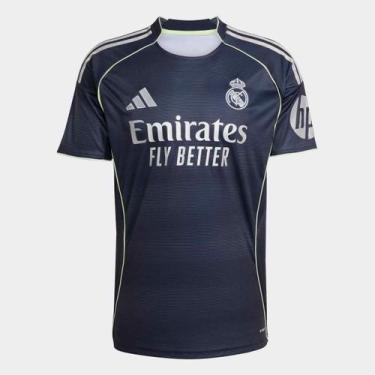Imagem de Camisa Real Madrid Away 25/26 s/n Torcedor Adidas Masculina, Azul, G