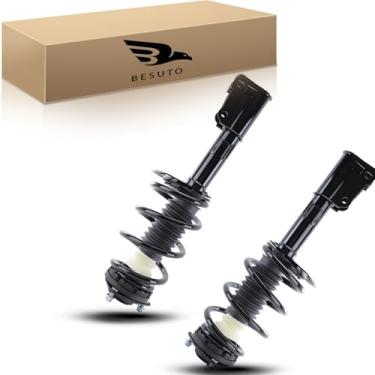 Imagem de Besuto Conjunto de amortecedor dianteiro compatível com Dodge Journey V6 2009-2019, par completo de 2 suportes de suspensão, amortecedores com conjuntos de mola helicoidal 172509 172510