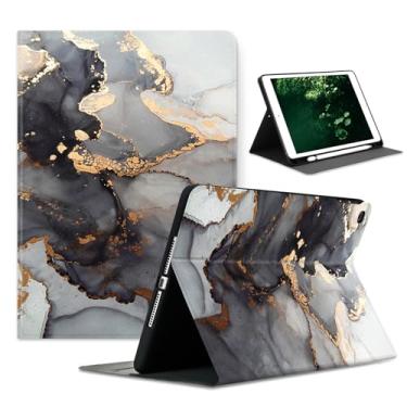 Imagem de Compatível com iPad (A16) 11ª geração, capa de 11 polegadas 2025 e iPad 10.9 polegadas 2022 com suporte para lápis, capa de proteção automática para despertar/hibernar, mármore moderno