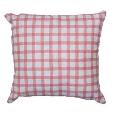 Imagem de Almofada Decorativa Xadrez Vermelha 45×45 cm – Estampa Tendência, Enchimento Incluso e Zíper Invisível para Quarto Infantil