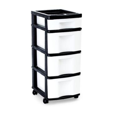 Imagem de Gaveteiro Plástico Com 4 Gavetas Organizadoras Multiuso