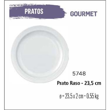 Imagem de Jogo De Prato Gourmet 04 Pratos Rasos - 24Cm Branco