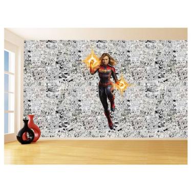 Imagem de Papel De Parede 3D Heróis Página Quadrinhos Hq 3,5M Nhma152