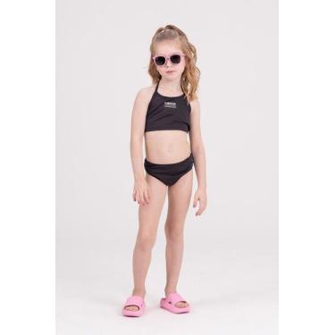 Imagem de Conjunto Infantil Biquíni UV 50+ Little Summer Preto - Vida Costeira O