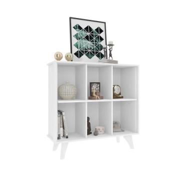 Imagem de Aparador Organizador RV Móveis Panamá com nicho e prateleiras pés esti