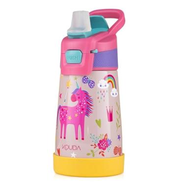 Imagem de Garrafa Térmica Kouda Oka Kids Rosa Claro Unicórnio - 350ml