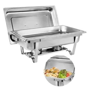Imagem de Rechaud Inox Profissional 12L - Rechaud para Buffet com 1,2 ou 3 Divisórias (1 DIVISÓRIA)