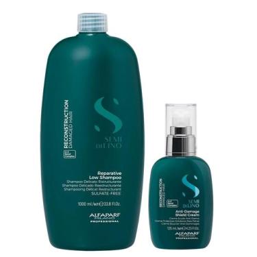Imagem de Kit Alfaparf Semi Di Lino Reconstruction - Shampoo 1L + Creme 125ml - 