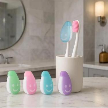 Imagem de KIt Quatro Protetores de Cerdas com Economizadior de Creme Dental - Pl