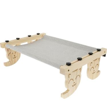 Imagem de HSHGZSR Perca de janela de gato, peitoril da janela, cama de gato fácil de ajustar e montar rede para gatos cama de janela para pendurar e no chão cama de cabeceira de gato de uso duplo para gatos