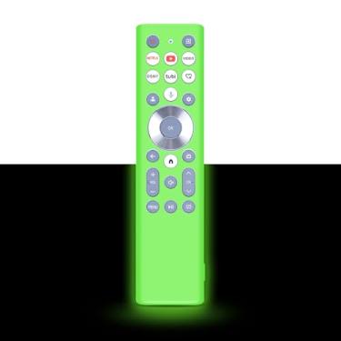 Imagem de Capa protetora para controle remoto de voz Hisense ERF6A80 ERF6G80H ERF6F80H, capa de silicone adequada para Hisense U6 U7 U8 U9 Series 4K Google Smart TV capa protetora de silicone que brilha no