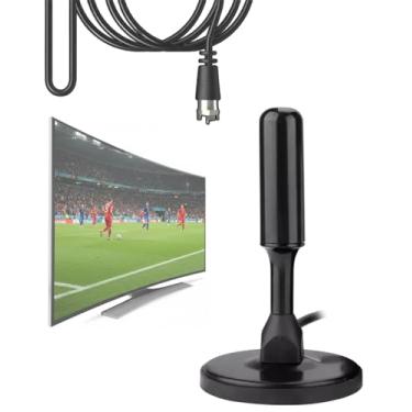 Imagem de Antena TV Digital HDTV Interna/Externa - Cabo com 3m – UHF|VHF|Full HD, Base Magnética - Imã, Cabo Coaxial 75 Ω, 3,5 dBi | Resistente à Água - Compatível Com Samsung, LG, Philco, Philips, Smart TV