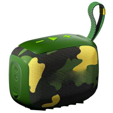 Imagem de Alto-falante Bluetooth TWS com graves potentes, bateria com duração de 15 horas, portátil, rádio à prova d'água (Camuflagem)