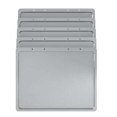 Imagem de Kit Bandeja De Alumínio Para Forno De Bancada 60l 5 Peças Prata