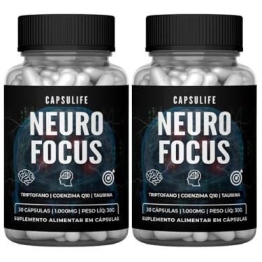 Imagem de 2 Suplemento Nootropico Neuro Focus com 30 Cápsulas Concentradas em Cada Pote