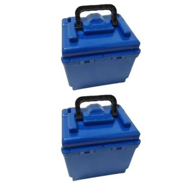 Imagem de Dynwave 2x Caixa de bateria para bicicleta elétrica, estojo de bateria à prova de poeira, caixa de armazenamento de proteção portátil para veículos elétricos, Azul