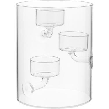 Imagem de Castiçal 3 Velas Borossilicato 15x12x12cm Transparente