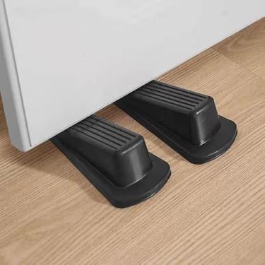 Imagem de Rolhas de porta grandes, batentes de porta de borracha premium, batente de porta de borracha de cunha resistente, batentes de porta empilháveis resistentes para piso de borracha, cunha antiderrapante