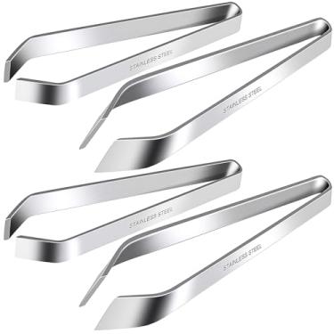 Imagem de Pinças de espinha de peixe, conjunto profissional de alicate plano e inclinado de aço inoxidável para truta salmão de cozinha, 4 peças