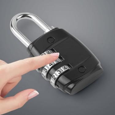 Imagem de Generic Cadeado de combinação de 3 dígitos seguro para armários de academia, armários e bagagens