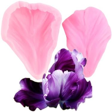 Imagem de Gumpaste flor moldes de silicone veios flores molde de fondant com veias moldes de pasta de goma para decoração de bolos topo de cupcake chocolate doce argila polímero