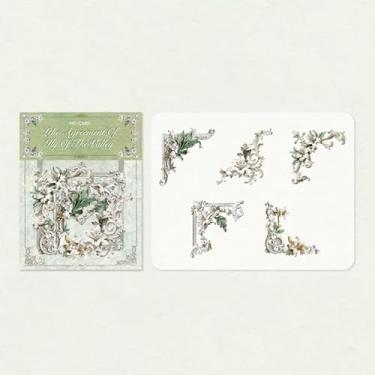 Imagem de 20 molduras de papel vintage para scrapbook, moldura de papel decorativo de janela de flores para diários de lixo, kit vintage para fazer cartões, molduras de papel decorativo