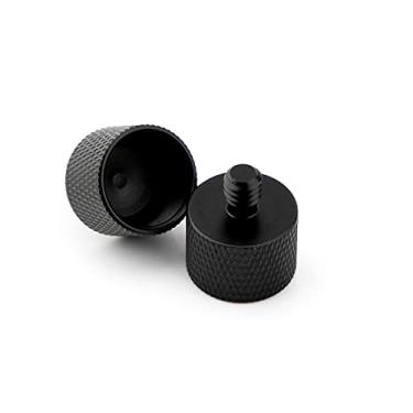 Imagem de 2 peças adaptador de pé de microfone adaptador de rosca 5/8 a 1/4 adaptador de parafuso de tripé para suporte de microfone e monitor de câmera
