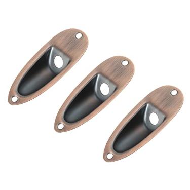 Imagem de Placa de tomada de entrada de guitarra, 3/20.3 cm, saída carregada, estilo barco, cobre para peças de reposição de guitarra elétrica, 3 peças