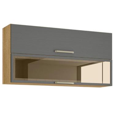 Imagem de Armário Suspenso Com 2 Portas Quebec Freijó Gris