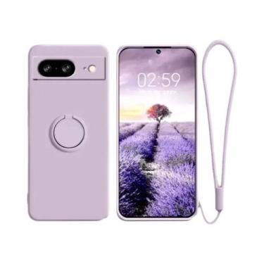 Imagem de Capa De Silicone De Cor Sólida Para Google Pixel 8 9 pro XL Com Suport