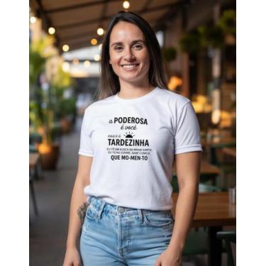 Imagem de Camiseta unissex 100% algodao tiaguinho poderosa - Kyros, Branco, P